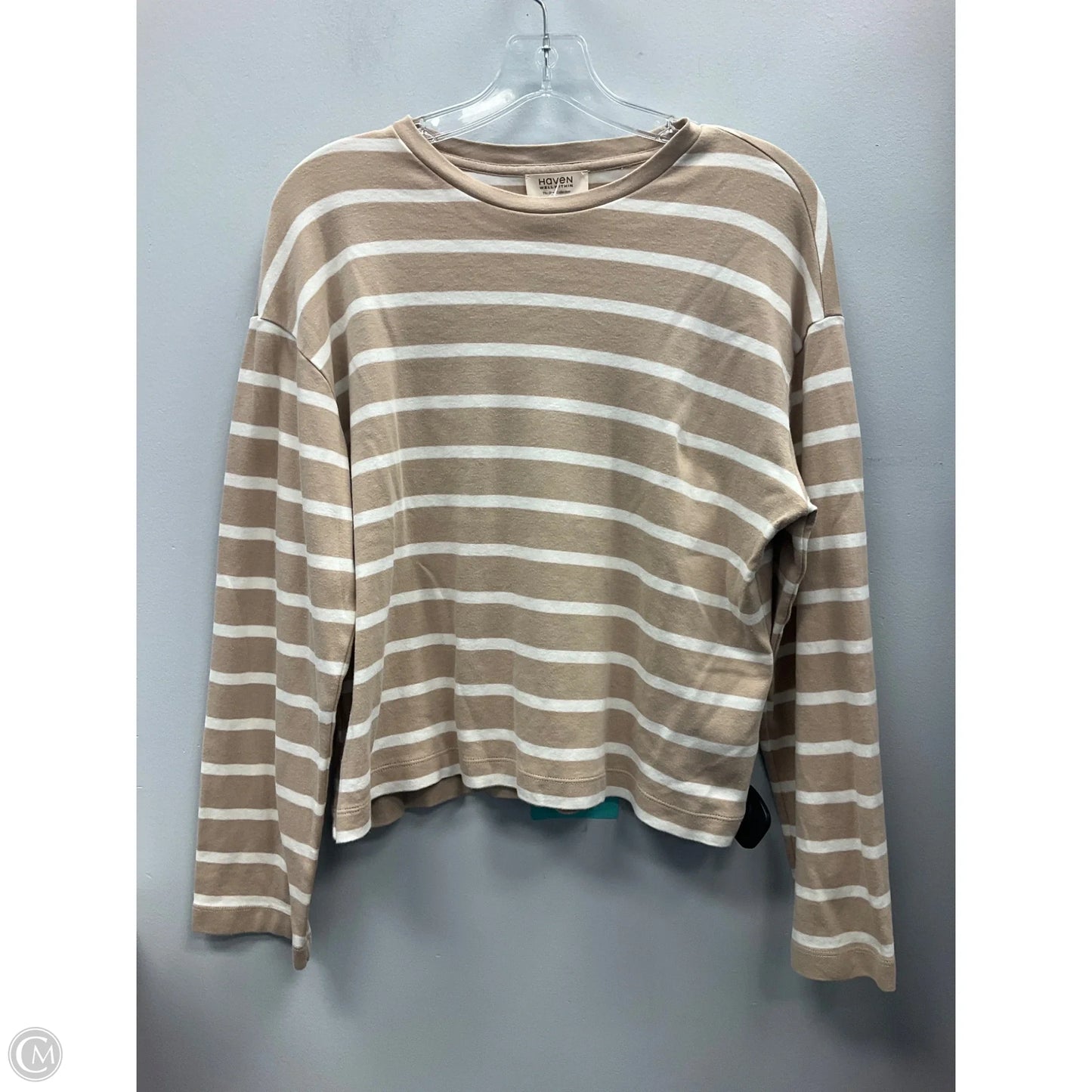 Top Long Sleeve By Haven In Striped Pattern, Size: S