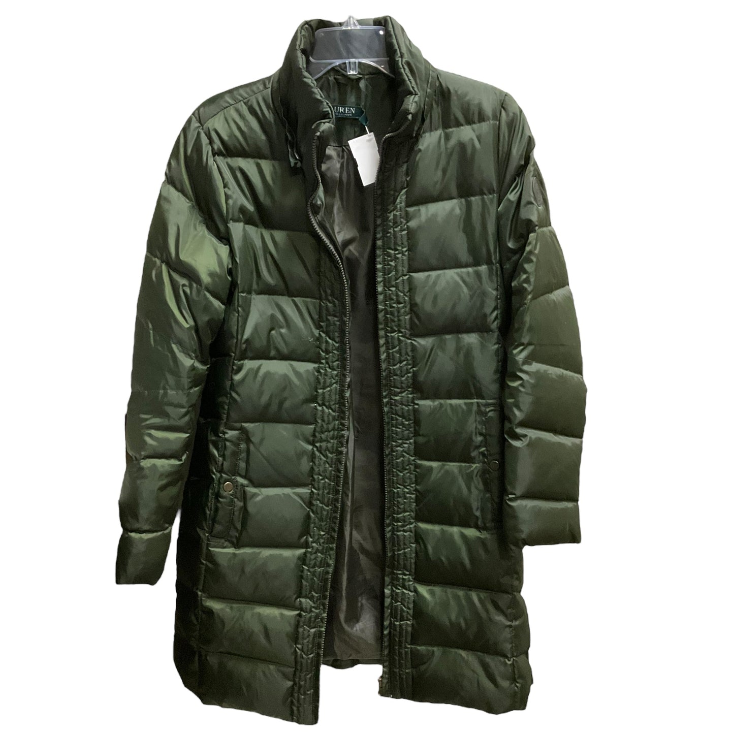 Coat Puffer & Quilted By Lauren By Ralph Lauren In Green, Size: S