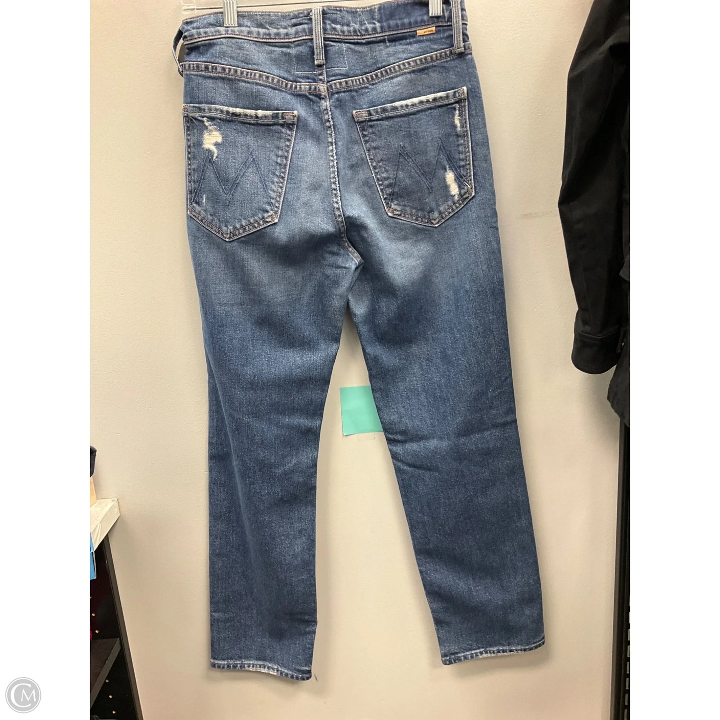 Jeans Straight By Mother Jeans In Blue Denim, Size: 6