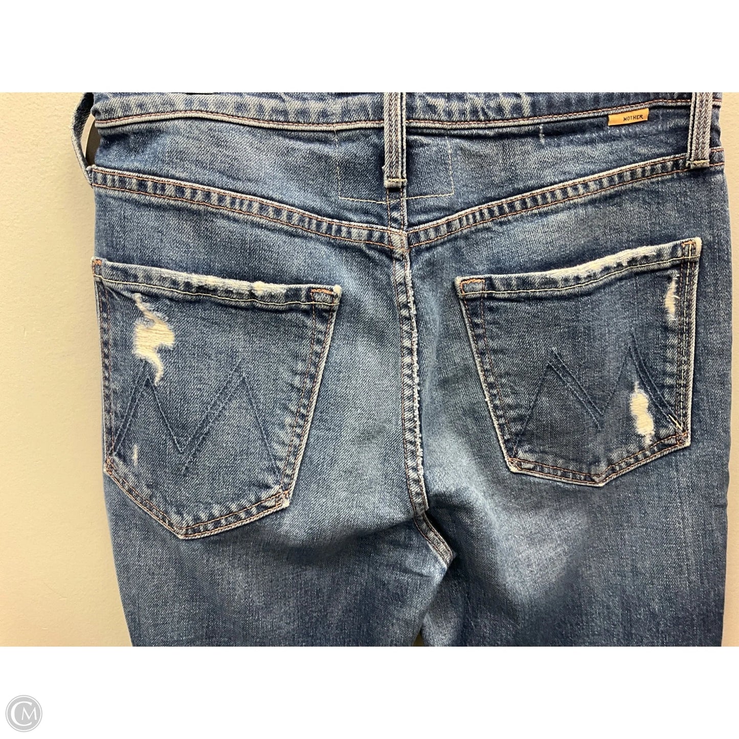Jeans Straight By Mother Jeans In Blue Denim, Size: 6