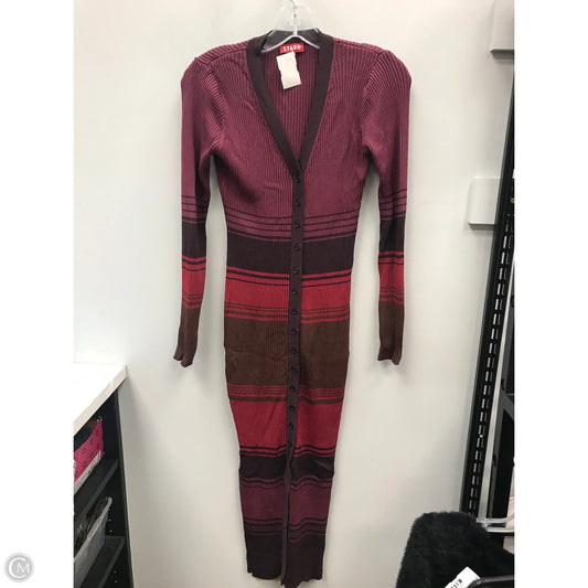 Dress Designer By Staud In Striped Pattern, Size: M