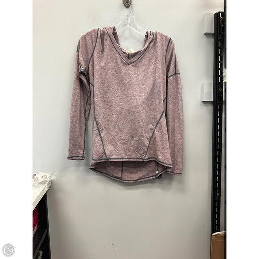 Athletic Top Long Sleeve Hoodie By Zella In Striped Pattern, Size: M