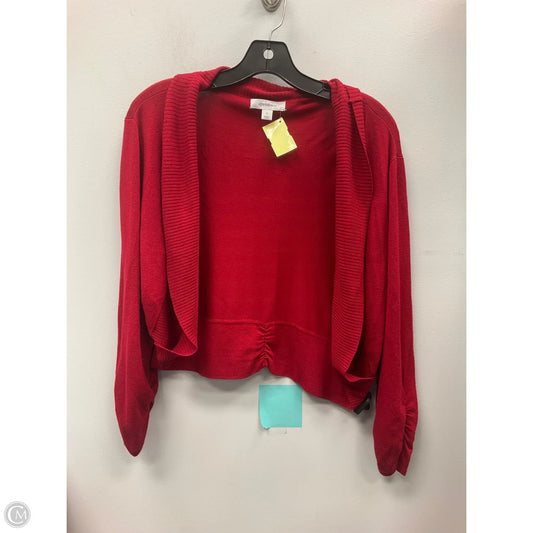 Cardigan By Dressbarn In Red, Size: Xl