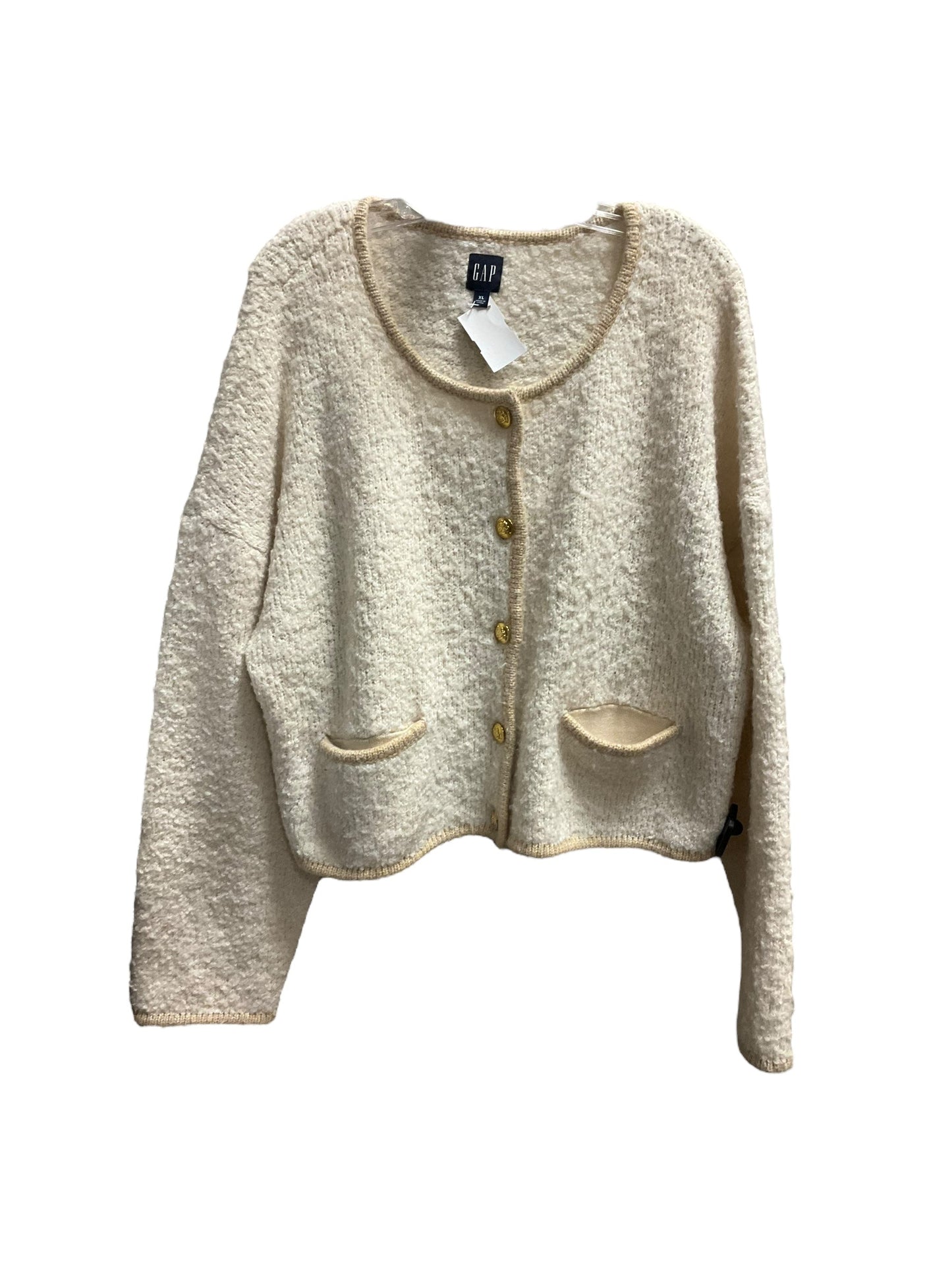 Cardigan By Gap In Cream, Size: Xl