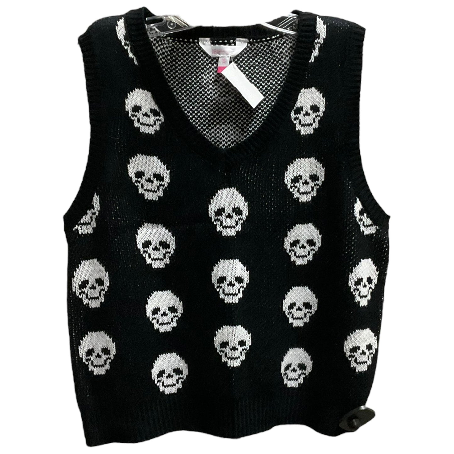 Vest Sweater By No Boundaries In Black & White, Size: L