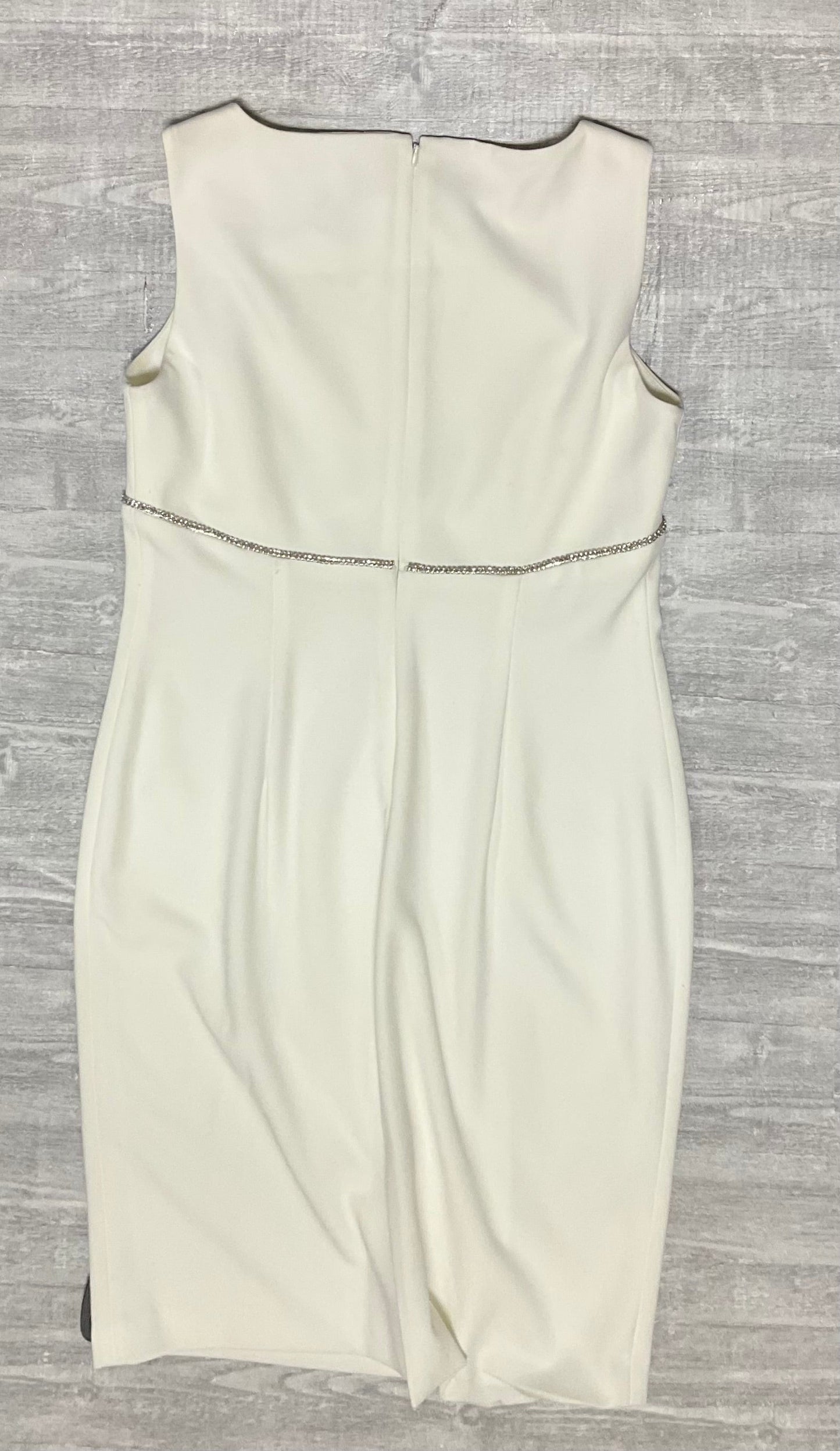 Dress Party Midi By Calvin Klein In Cream, Size: 12