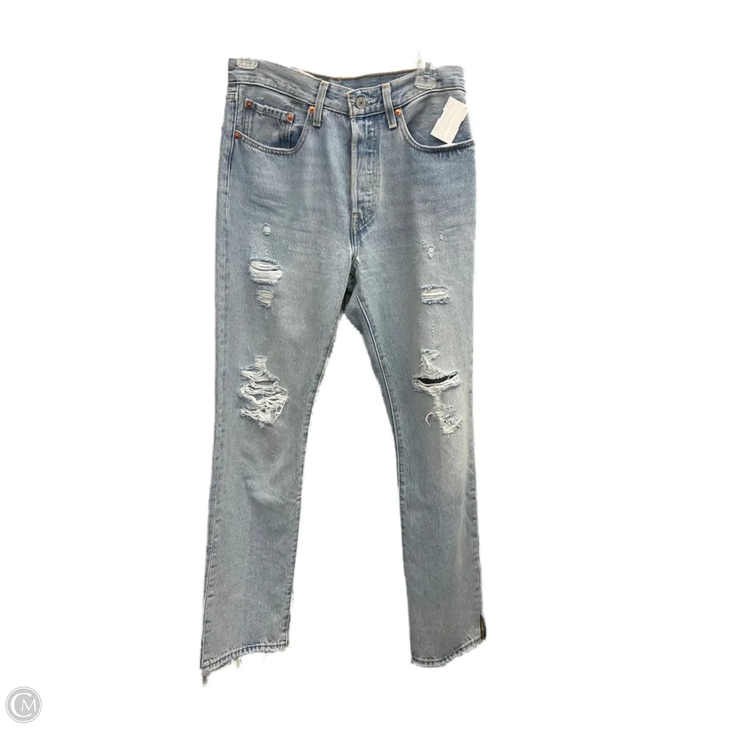 Jeans Boyfriend By Levis In Blue Denim, Size: 4