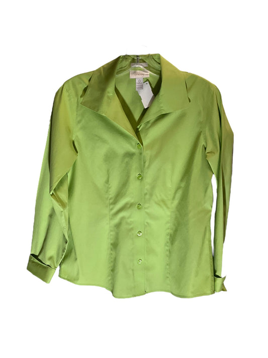 Top Long Sleeve By Chicos In Green, Size: S