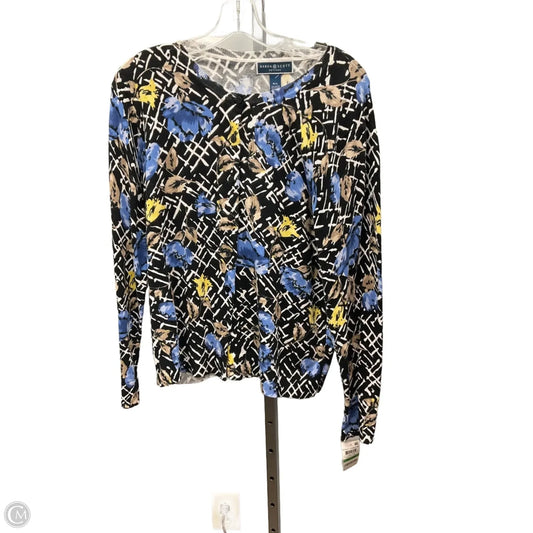 Cardigan By Karen Scott In Floral Print, Size: Lp