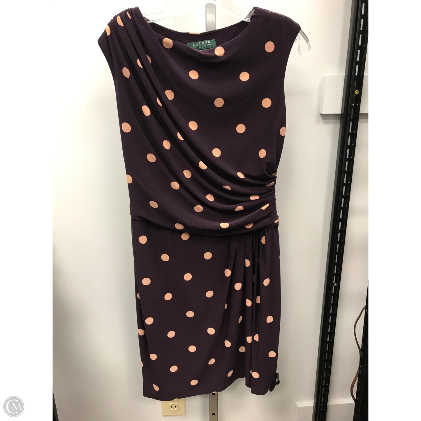Dress Casual Midi By Lauren By Ralph Lauren In Polkadot Pattern, Size: 10p