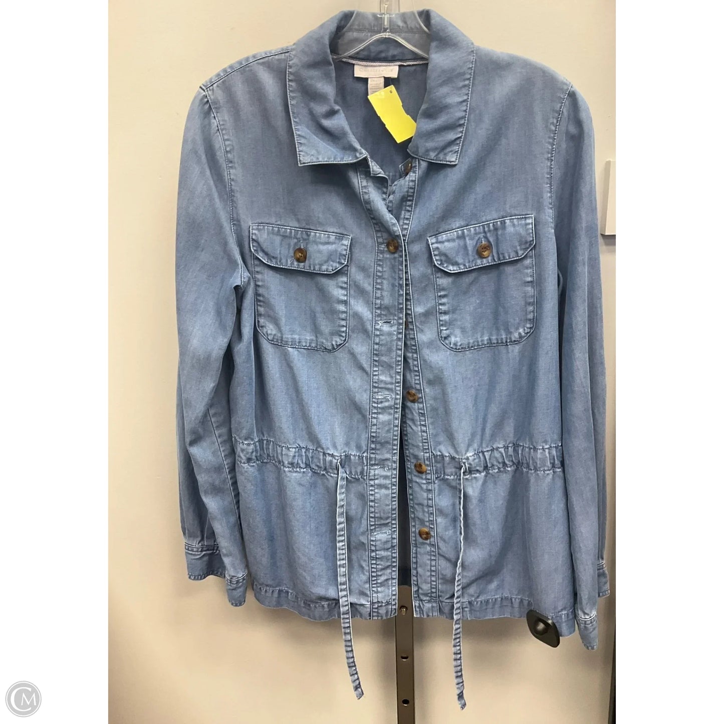 Top Long Sleeve By Charter Club In Blue Denim, Size: S