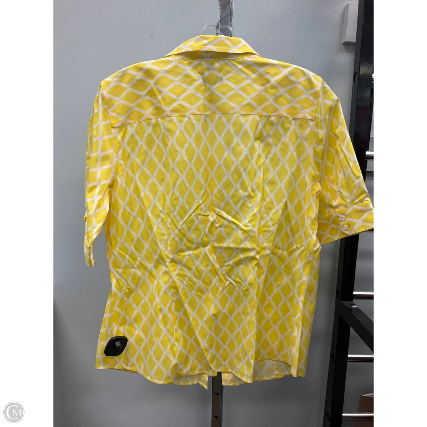 Top Short Sleeve By Talbots In Yellow, Size: 8