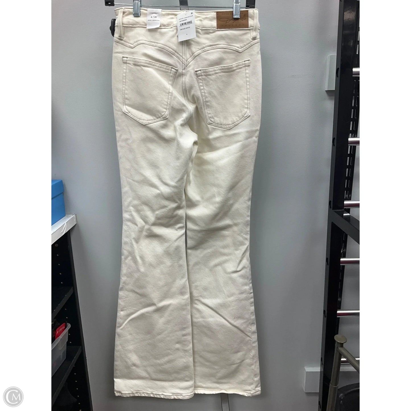 Jeans Flared By Good American In Cream, Size: 4