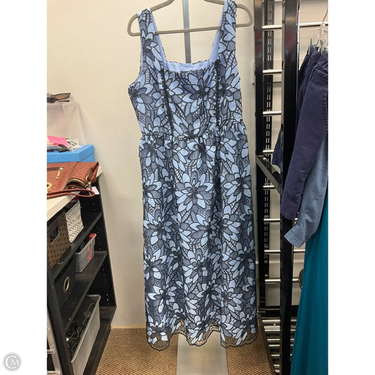 Dress Casual Midi By New York And Co In Black & Blue, Size: Xl