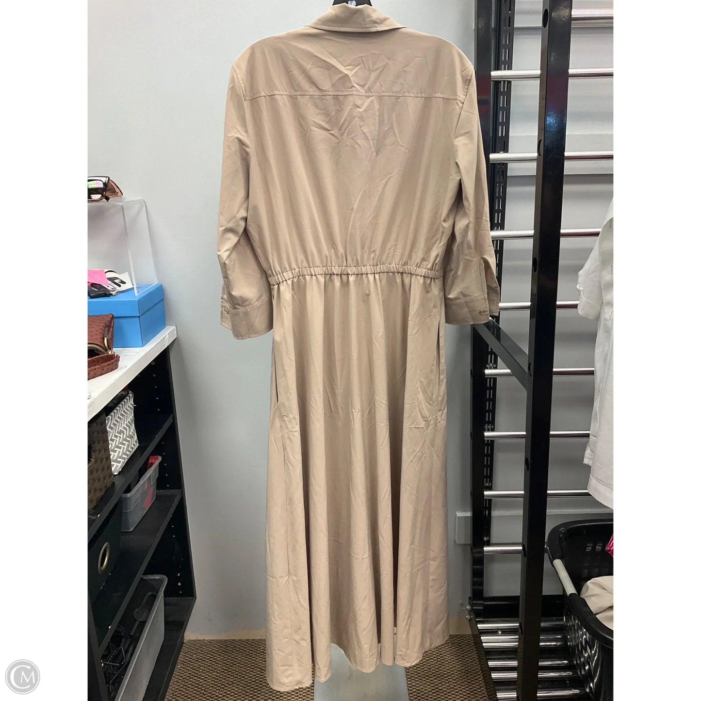 Dress Casual Midi By Calvin Klein In Beige, Size: 10