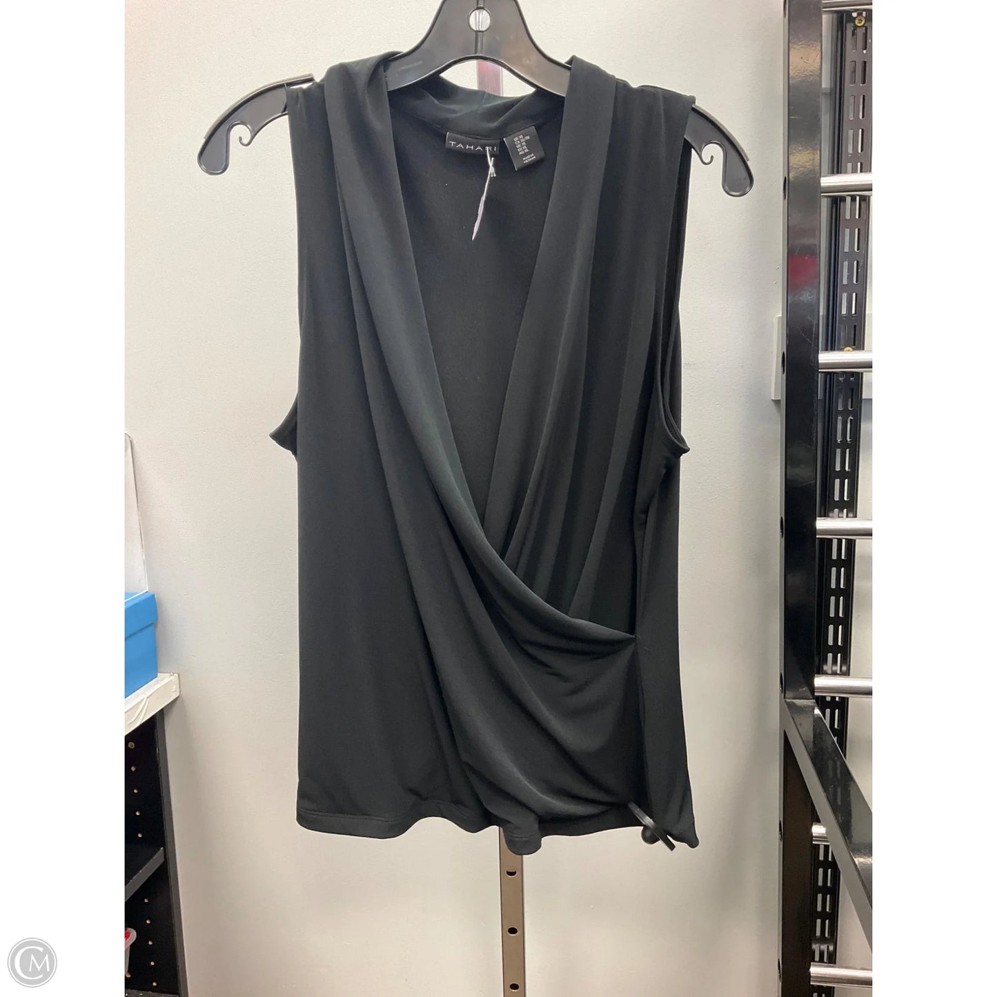 Top Sleeveless By Tahari In Black, Size: Xl