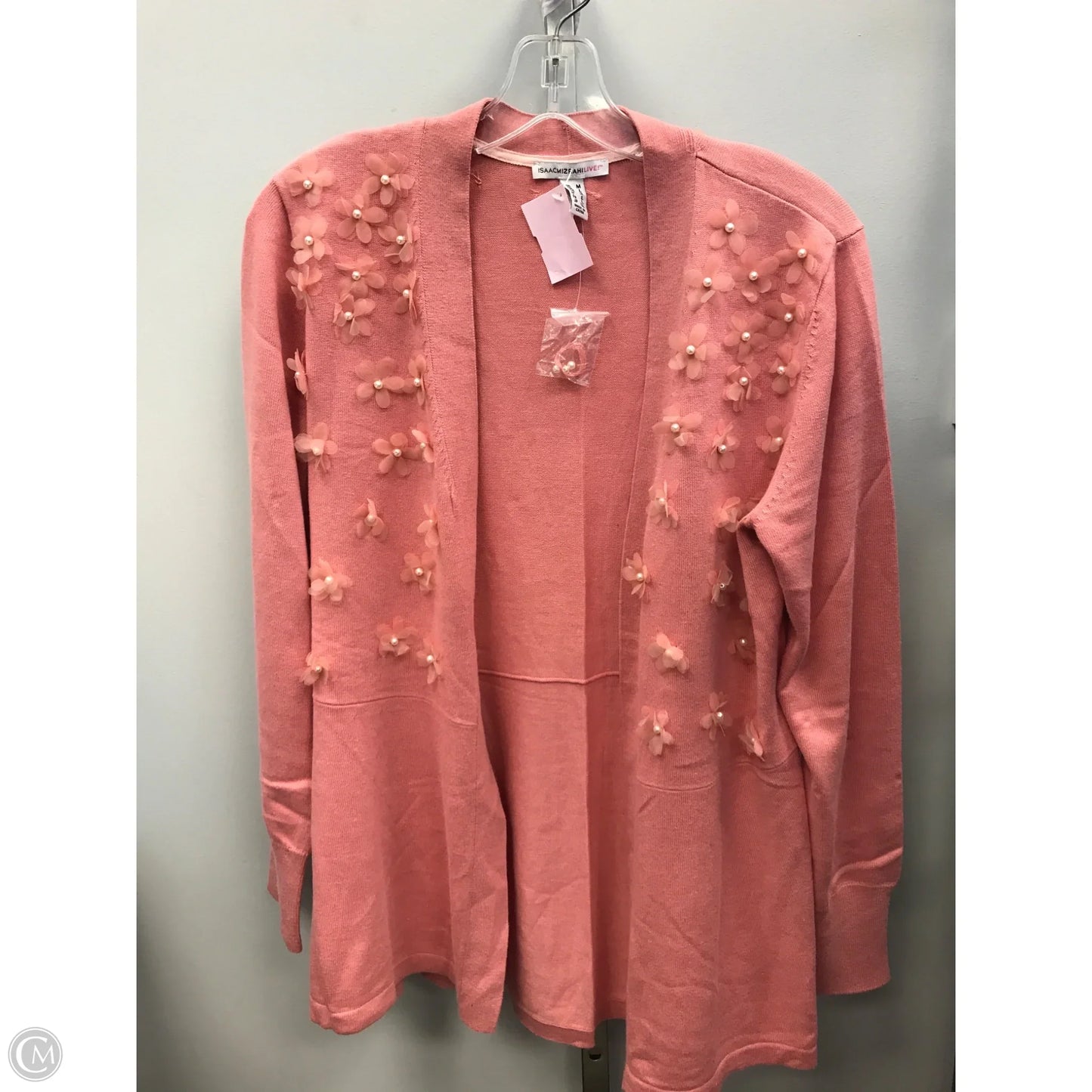 Cardigan By Isaac Mizrahi Live Qvc In Pink, Size: M