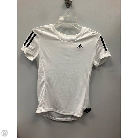 Athletic Top Short Sleeve By Adidas In White, Size: Xs