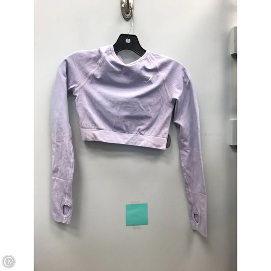 Athletic Top Long Sleeve Crewneck By Gym Shark In Purple, Size: S