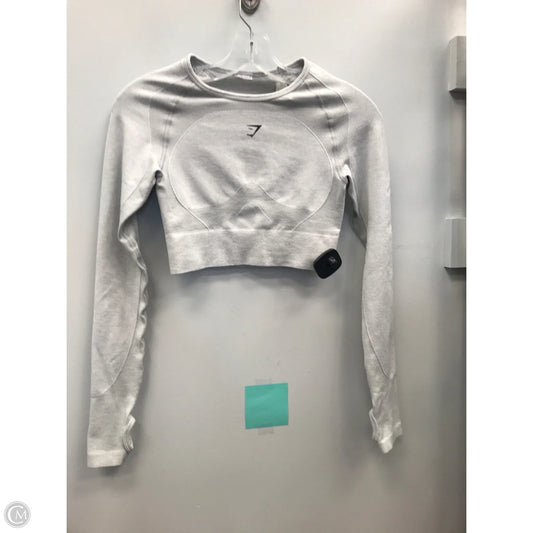 Athletic Top Long Sleeve Crewneck By Gym Shark In Grey, Size: S