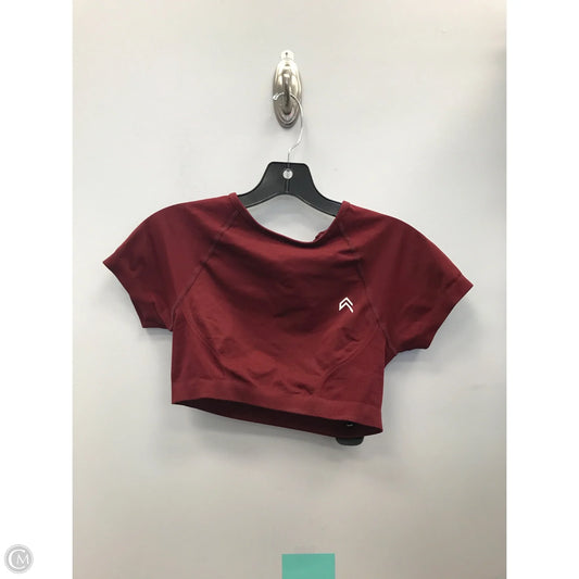 Athletic Top Short Sleeve By Gym Shark In Red, Size: S