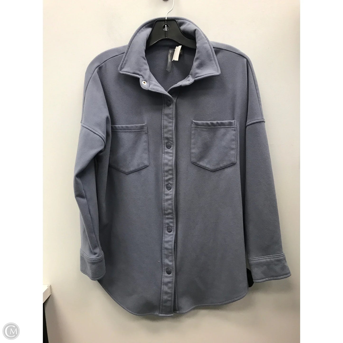 Jacket Shirt By Mondetta In Blue, Size: M