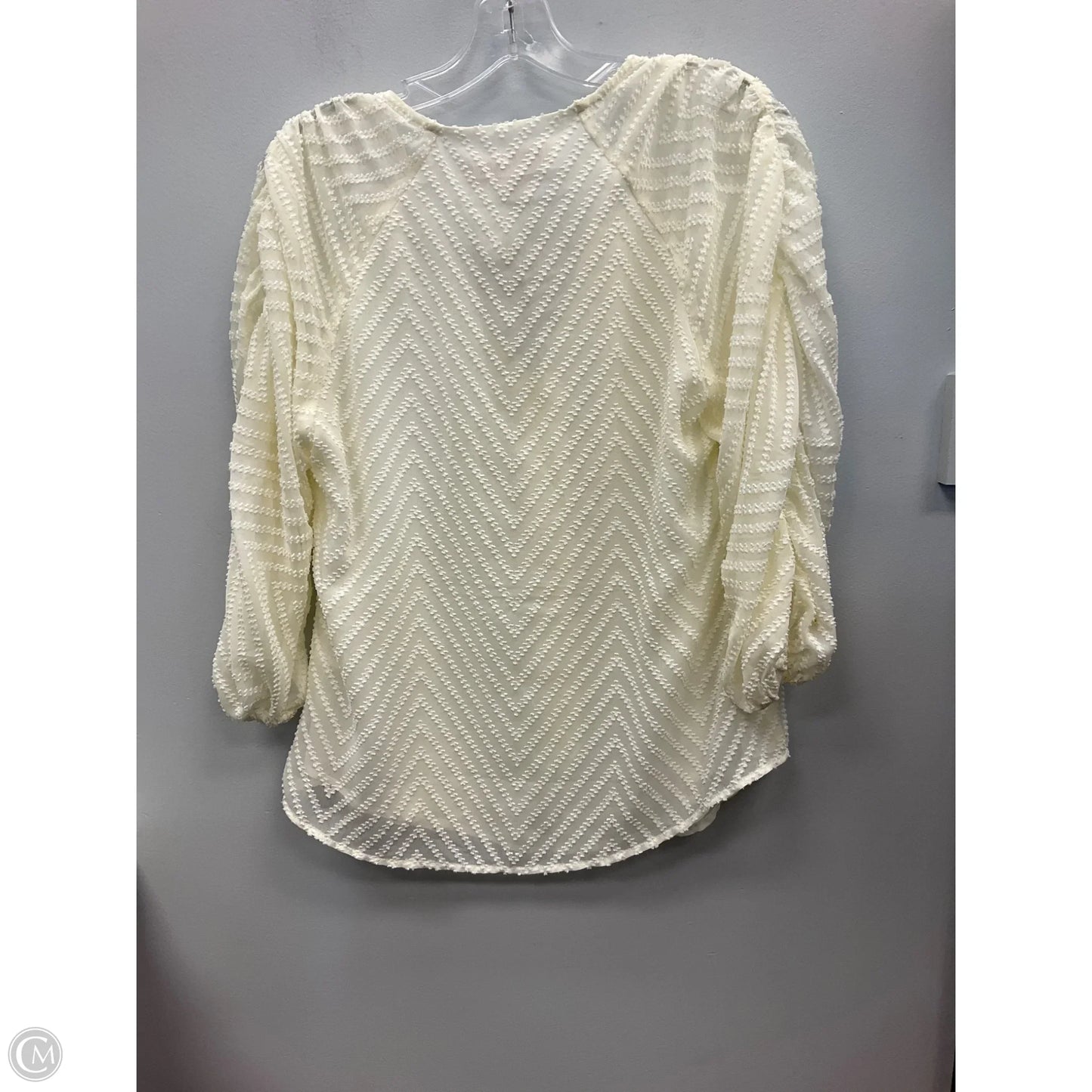 Top Long Sleeve By Dolan Left Coast In Cream, Size: S