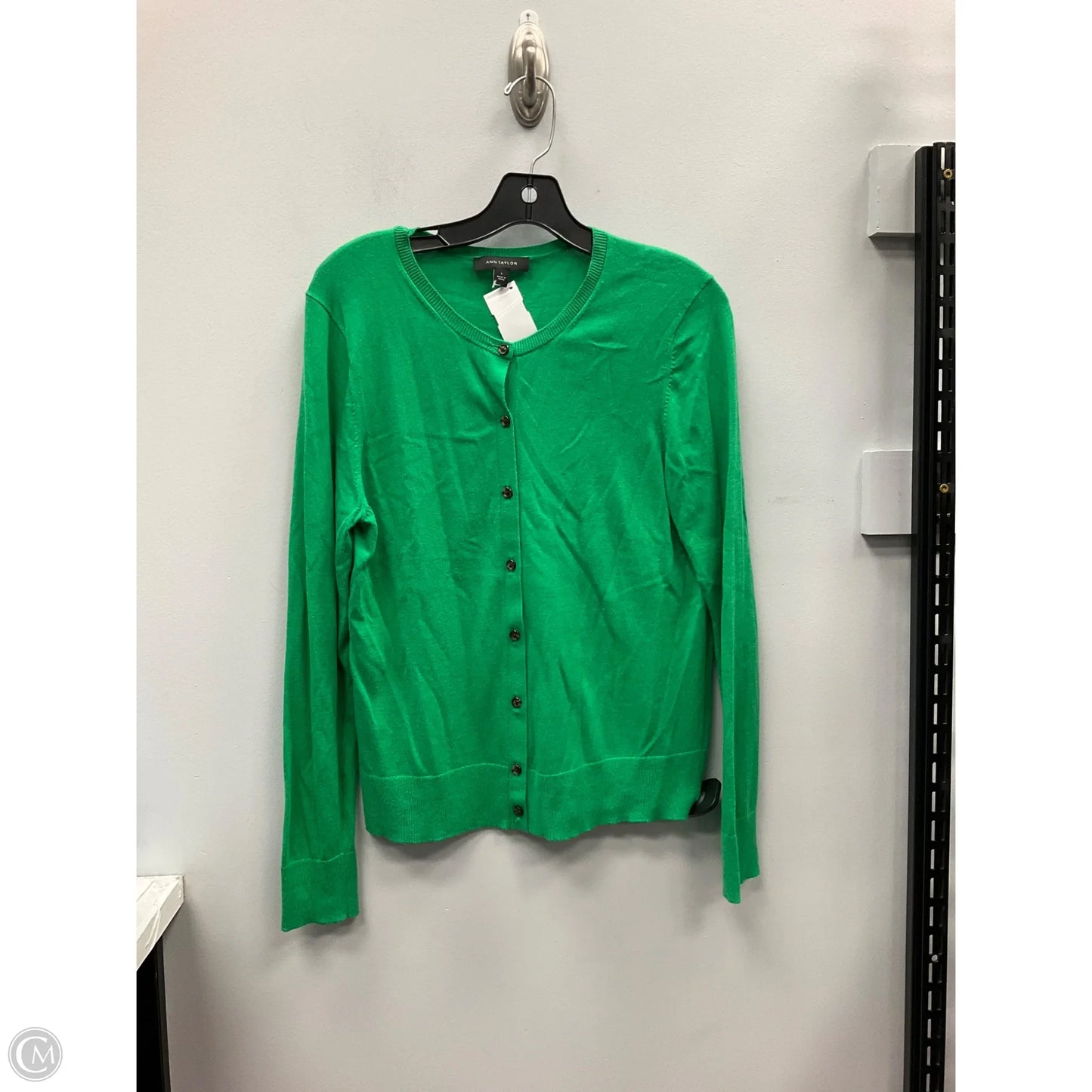 Cardigan By Ann Taylor In Green, Size: L