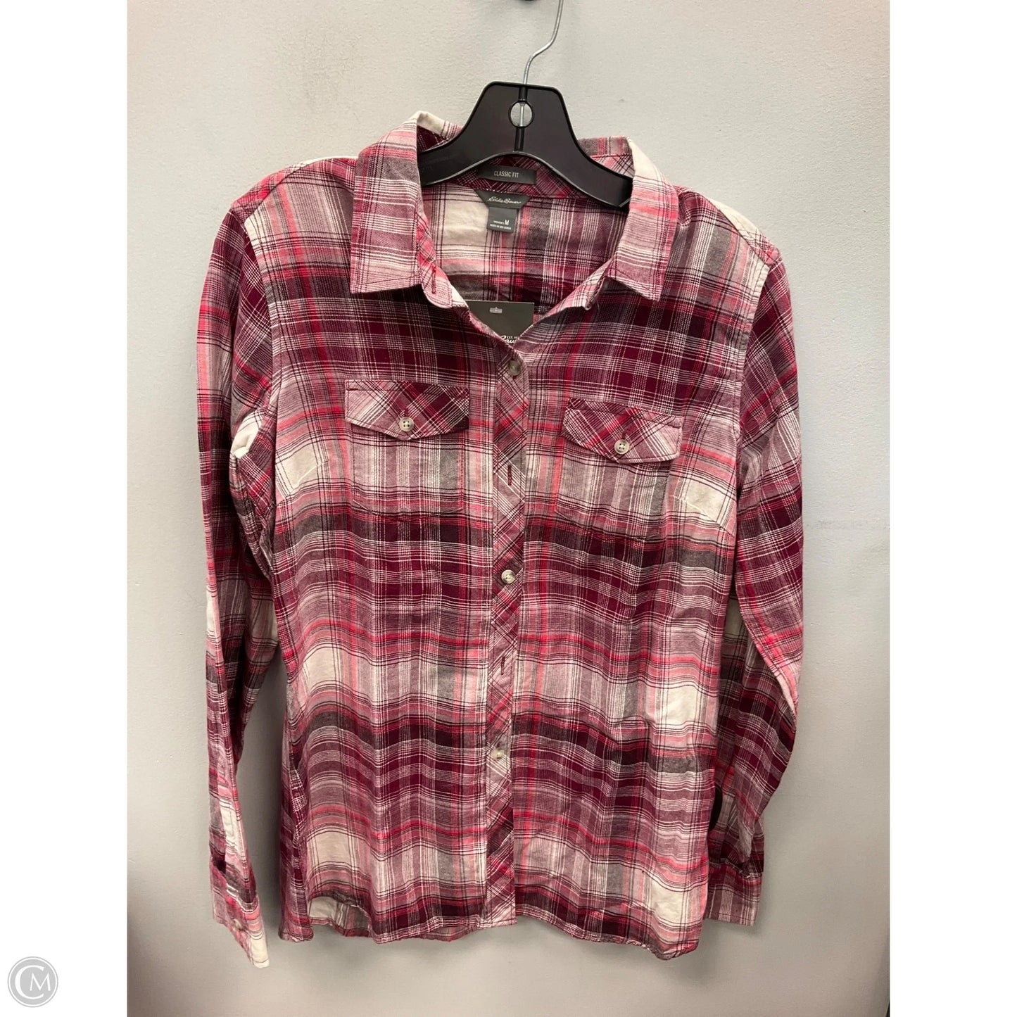 Top Long Sleeve By Eddie Bauer In Pink, Size: M