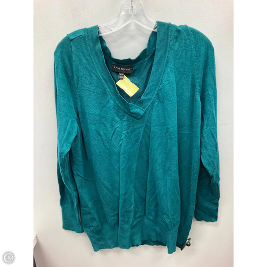 Top Long Sleeve By Lane Bryant In Green, Size: 18