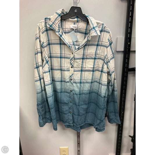 Top Long Sleeve By Sonoma In Plaid Pattern, Size: 1x