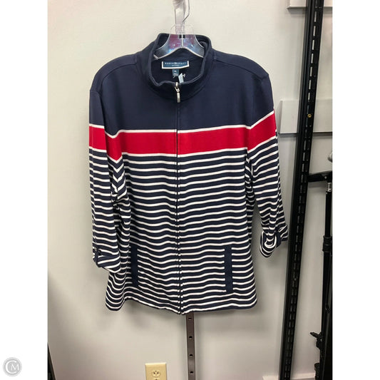 Athletic Sweatshirt Collar By Karen Scott In Navy, Size: Xl