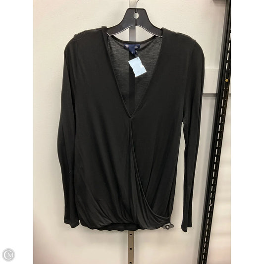 Top Long Sleeve By Gap In Black, Size: M