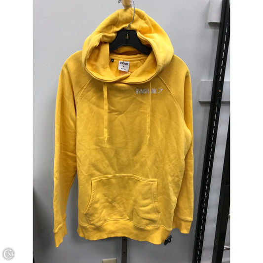 Athletic Sweatshirt Hoodie By Gym Shark In Yellow, Size: M