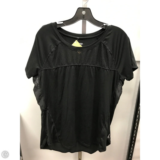 Athletic Top Short Sleeve By Reebok In Black, Size: Xl