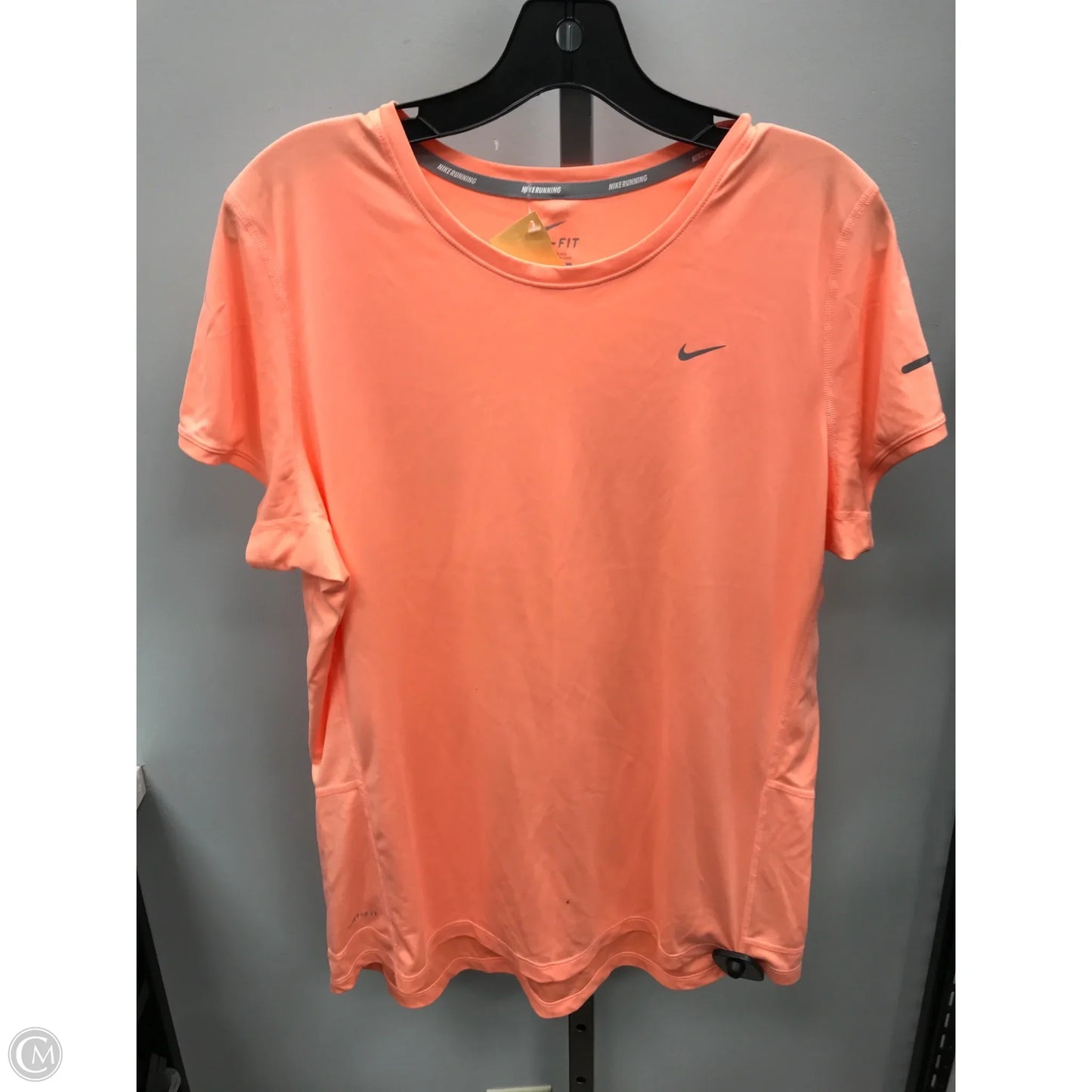 Athletic Top Short Sleeve By Nike In Orange, Size: Xl