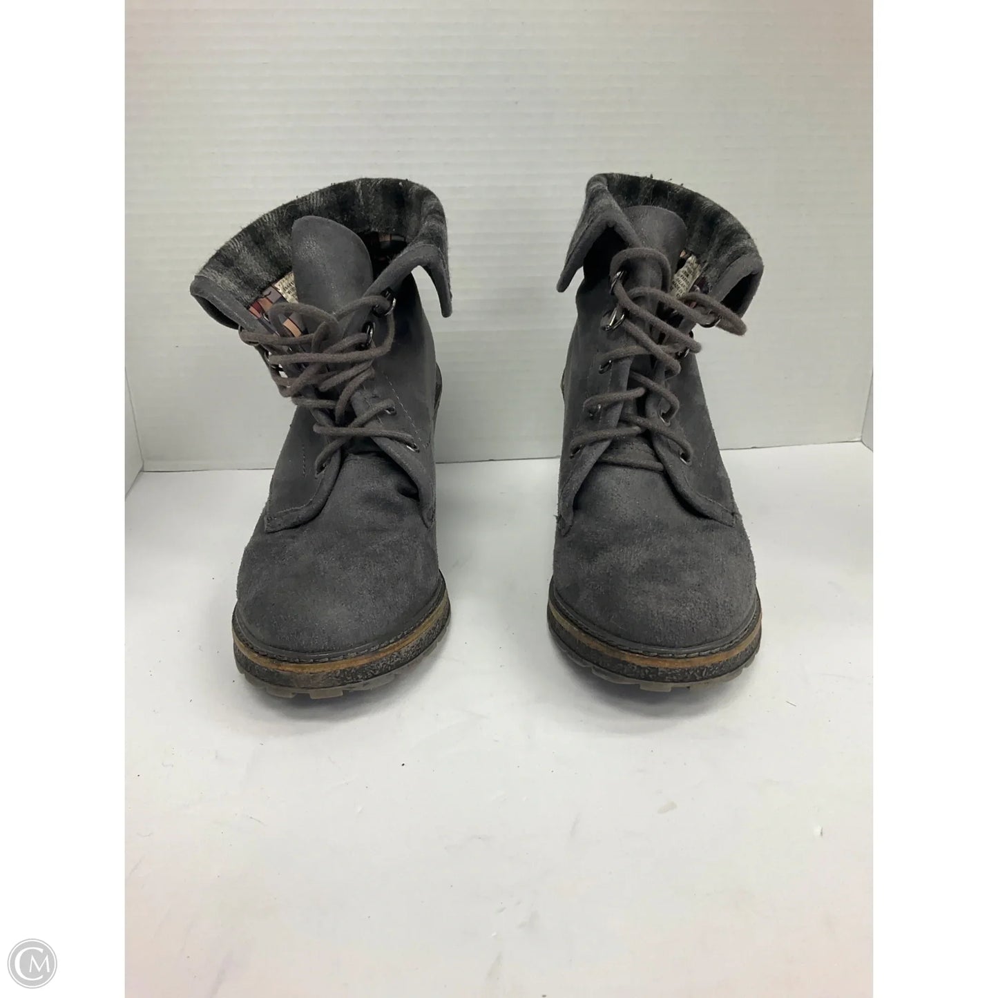 Boots Ankle Heels By White Mountain In Grey, Size: 7.5