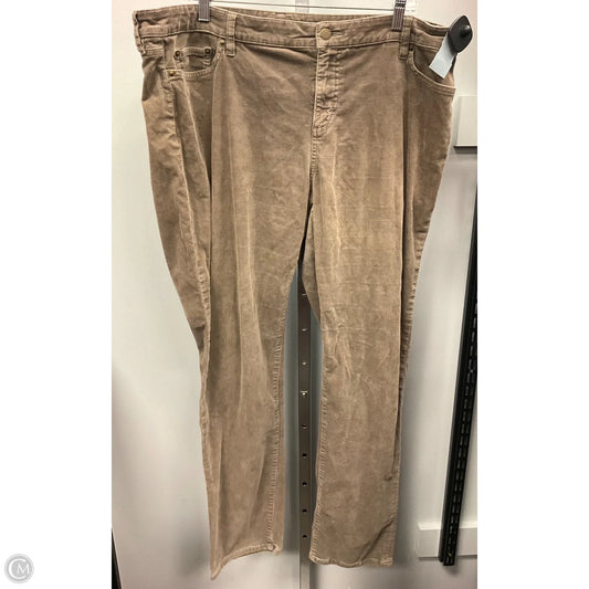 Pants Corduroy By Lauren By Ralph Lauren In Tan, Size: 16