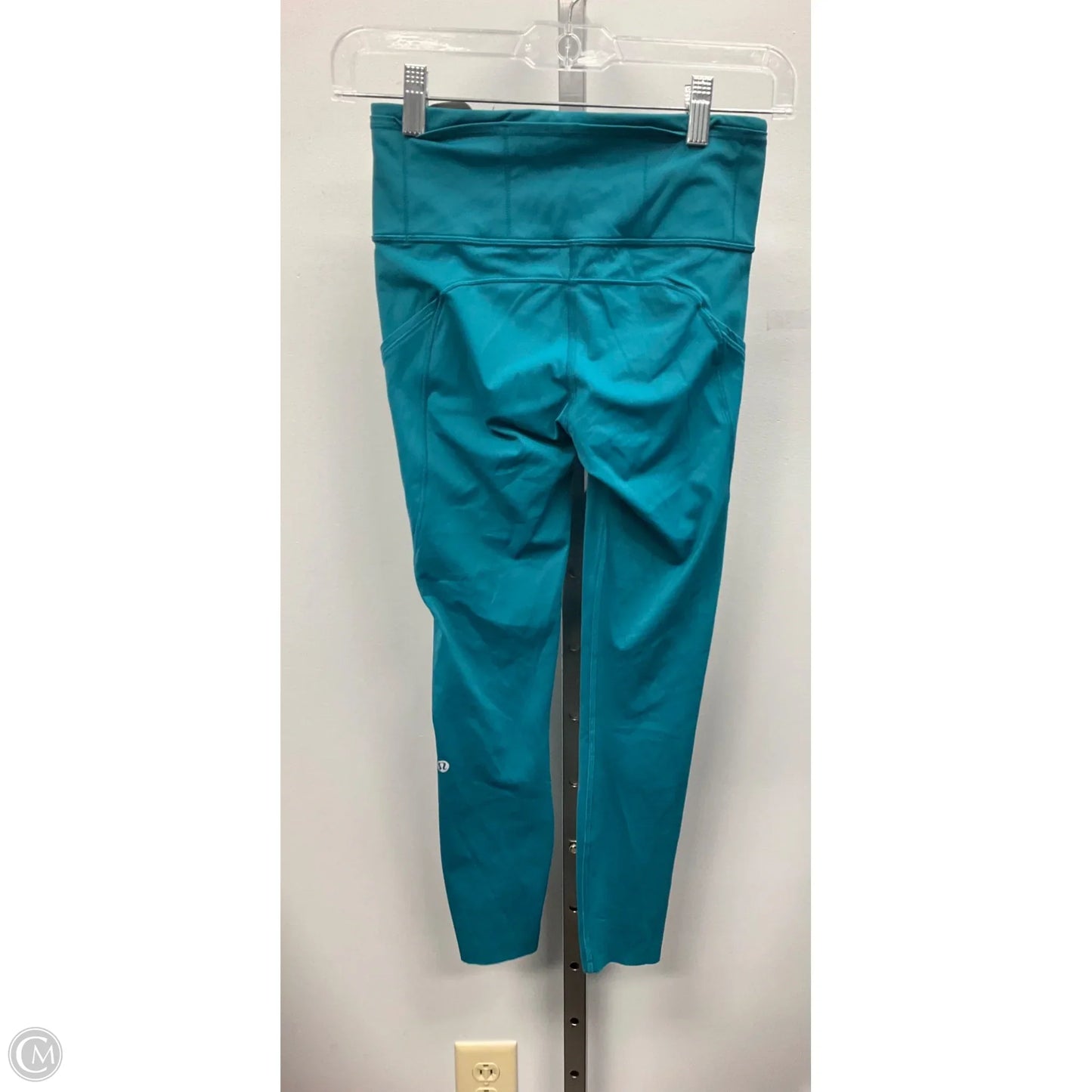 Athletic Capris By Lululemon In Teal, Size: 4