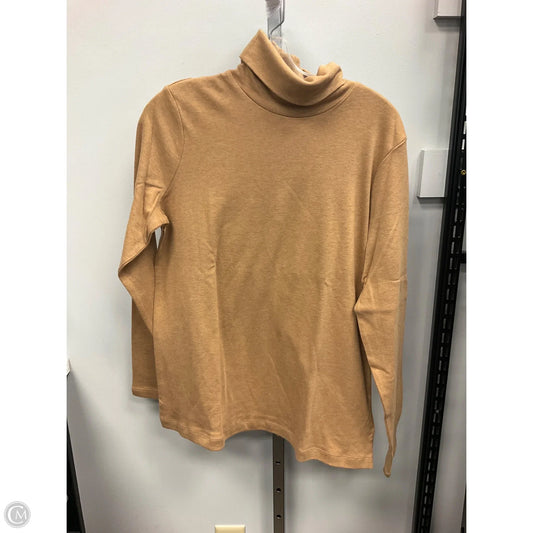 Top Long Sleeve By Lands End In Tan, Size: L