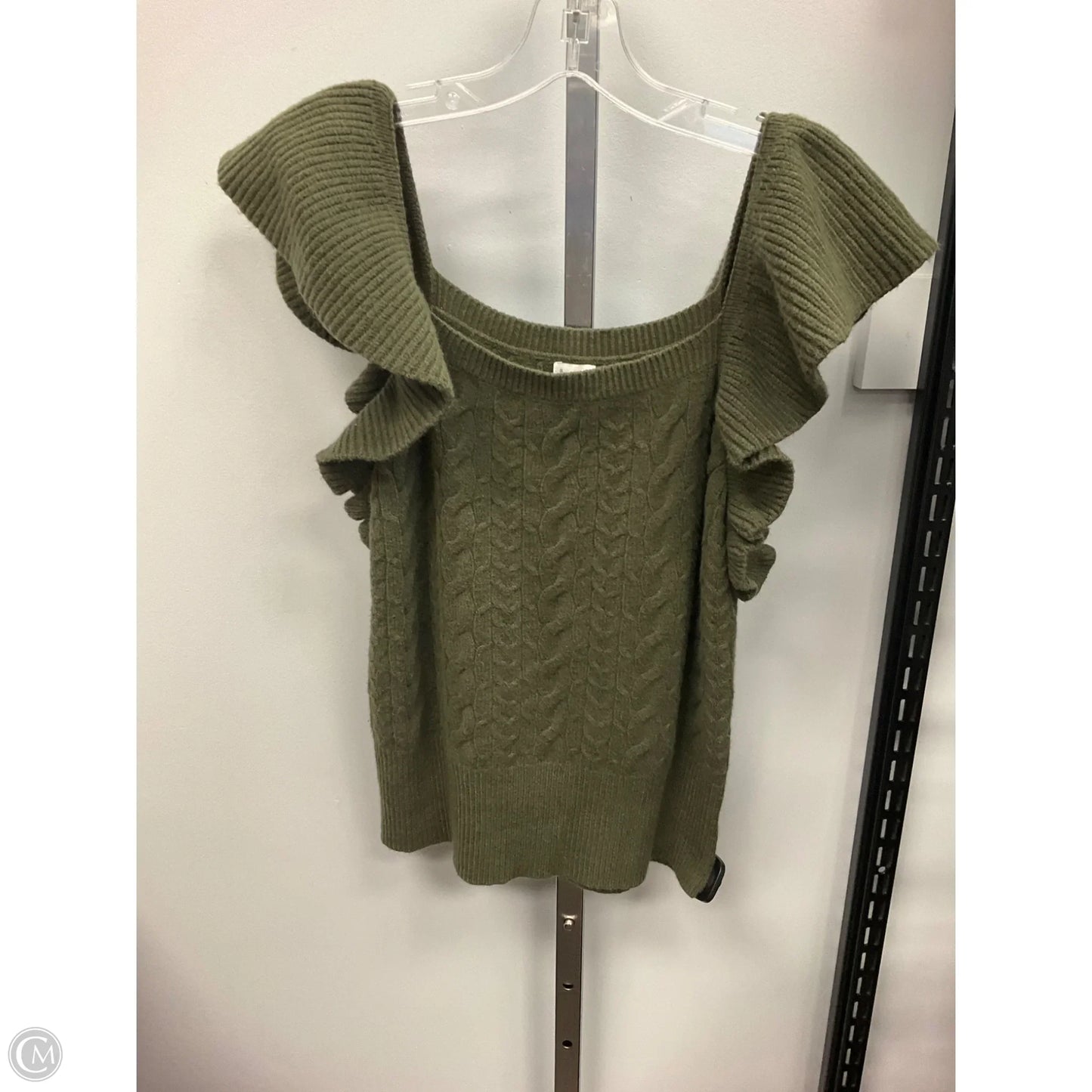 Vest Sweater By A New Day In Green, Size: M