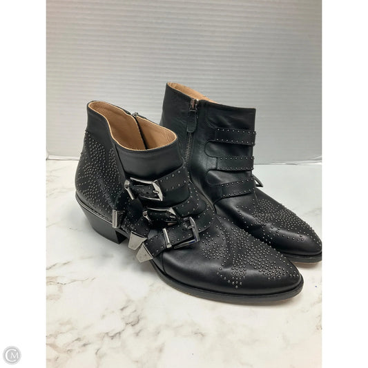 Boots Luxury Designer By Chloe In Black, Size: 8