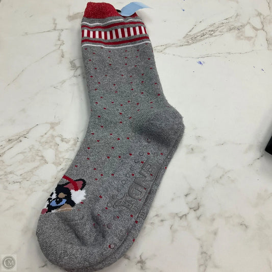 Socks By Lands End In Grey & Red, Size: L
