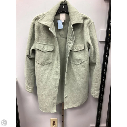 Jacket Shirt By Joie In Green, Size: S