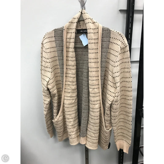 Sweater Cardigan By Clothes Mentor In Black & Tan, Size: Xl