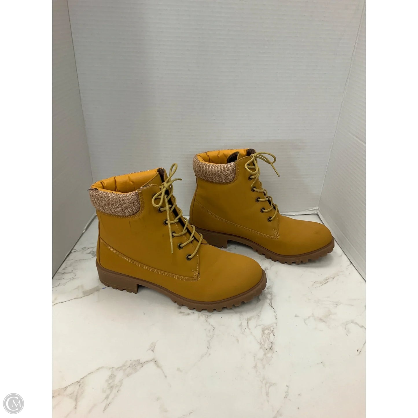 Boots Hiking By Cme In Gold, Size: 10