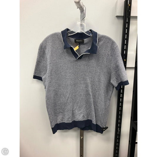 Top Short Sleeve By Banana Republic In Navy, Size: M