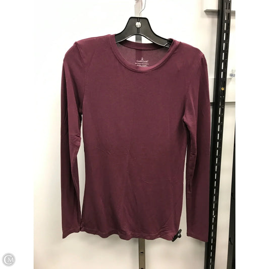 Top Long Sleeve Basic By Cuddl Duds In Maroon, Size: S