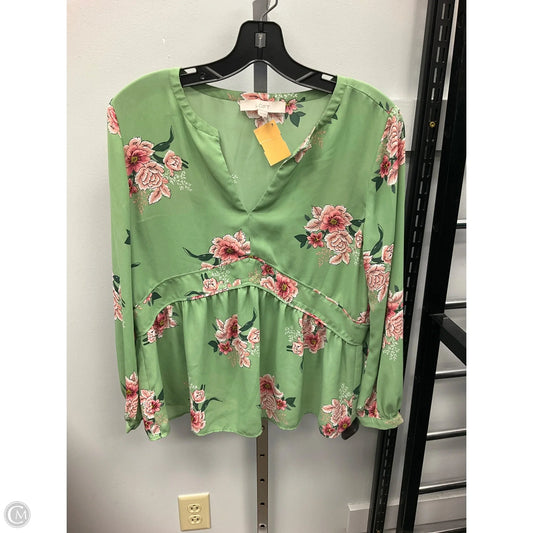 Top Long Sleeve By Loft In Green, Size: Xs