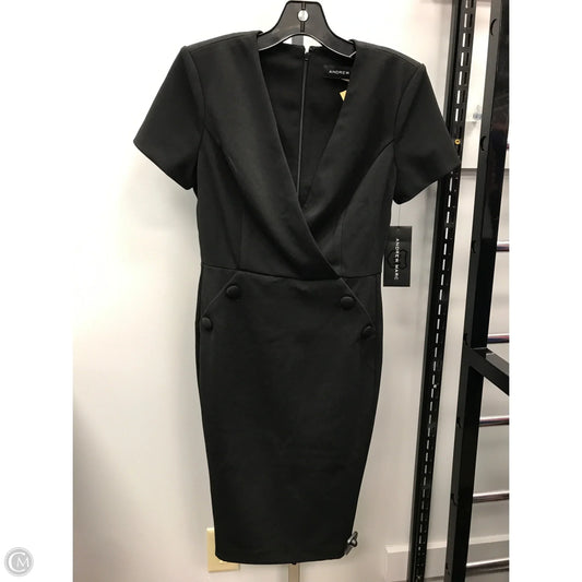 Dress Casual Midi By Andrew Marc In Black, Size: 2